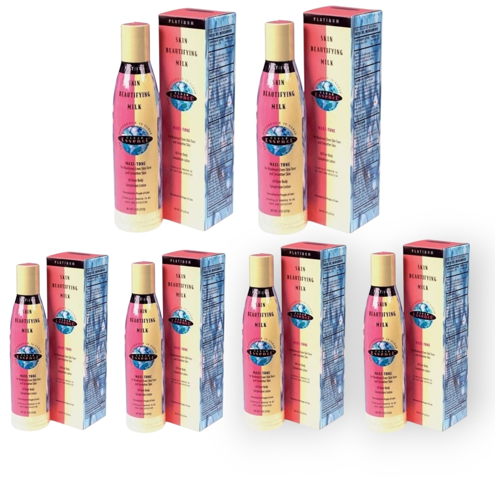 (6-Pieces) Clear Essence Platinum Maxi-Tone Skin Beautifying Milk 8oz